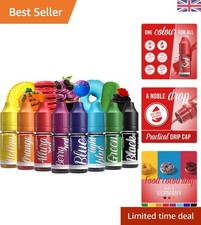 Highly Concentrated Food Coloring Set - 8 Vibrant Colors, 100% Safe for Baking
