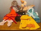 Original '85 TEDDY RUXPIN & GRUBBY toys w/ 4 outfits - gently used, needs repair — photo 1