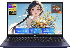 NIMO Thin & Light Gaming Laptop 15.6" FHD IPS AMD R7 7735HS 16GB DDR5 RAM 512GB