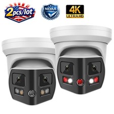 2pcs Vikylin 4K 8MP 180  Panoramic Full Color IR POE IP Camera 2-Way Audio NDAA