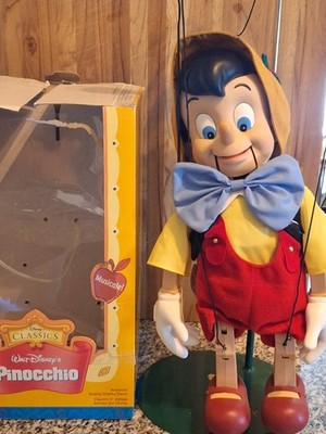 1990s Disney Christmas Telco Motion-ette Pinocchio Singing Animated WORKS