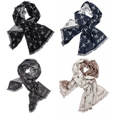 JOOP! Herren Schal mit Modal und Wolle - Feris, Webschal, Cornflower, 180x40c...