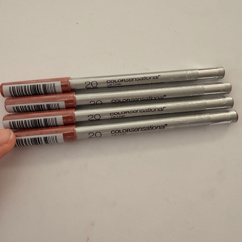 Maybelline ColorSensational Lip Liner Pencil Shade 20 Nude Lot of 4
