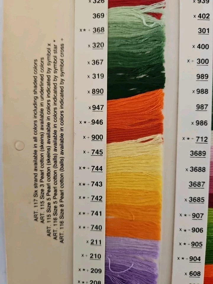 DMC Six Strand Embroidery Floss & Pearl Cotton Color Card W 200A 5th Edition VG - Image 3 of 4