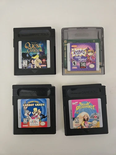 Nintendo Gameboy lot Gameboy color looney tunes rugrats quest for Camelot