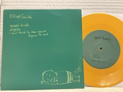 ELLIOTT SMITH Yellow Vinyl 7'' SPEED TRIALS + ANGELES + FIGURE THIS OUT