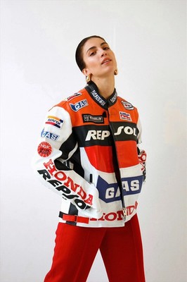 Motorbike Repsol Honda Racing Leather Jacket CE Armored Protection