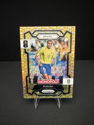 2025-26 Prizm Monopoly FIFA WC Rivaldo #21 Gold Big Money Shimmer 392/500