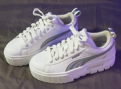 Puma Girls Platform Sneakers, Mayze Metallic, Size 4C