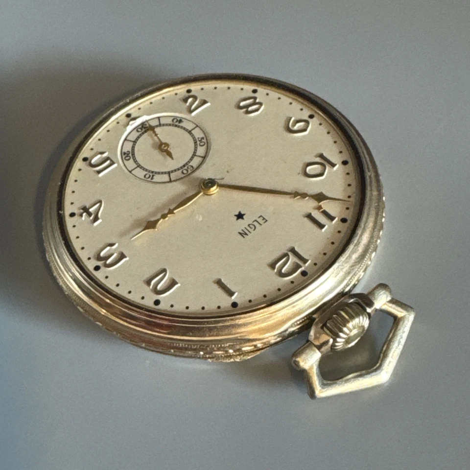 Works! Vintage 1938 Elgin Grade 315 Pocket Watch 15 Jewel 12 Size 10K GF Case - Image 4 of 4