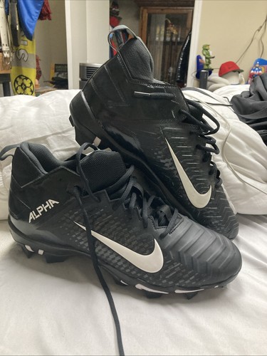 Nike Alpha Menace Shark 2 Football Cleats Mens 11.5 Wide Black BV0146-001 NWOB - Picture 2 of 9