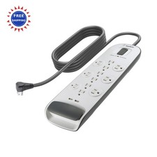 Power Strip Surge Protector 6 ft Belkin Multiple Outlets Ports Long Flat Plug