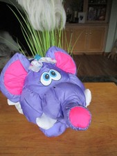 VTG Puffalump Fisher Price Big Things Neon Pink Elephant Nylon Plush 24  1994 FP