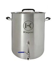 Kegco 8 Gallon Brew Kettle with Plug and 2-Piece Ball Valve