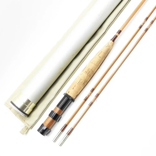 Unmarked Bamboo Fly Fishing Rod. 7’. 2/2. 4wt. Orvis Kit Rod? W/ Tube & Sock.