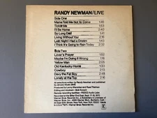 RANDY NEWMAN/LIVE LP - 1977 Winchester Press - Reprise RS6459 - VG / VG+