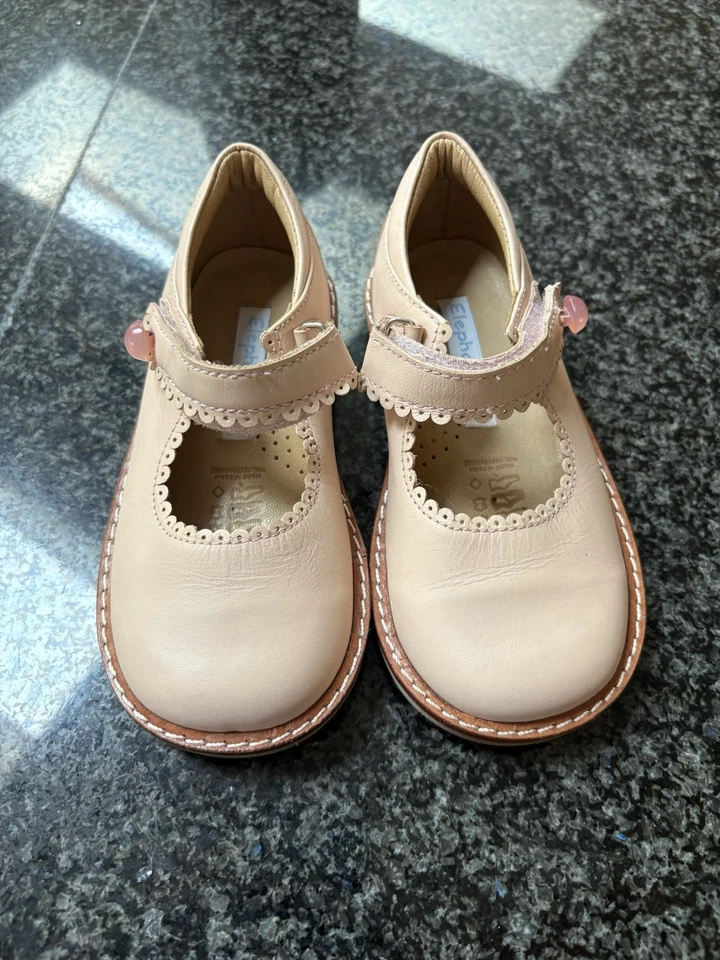 Elephantito Rosa Mary Jane Niñas Pequeñas Zapatos 7M Cuero Piel de Cordero Vestido Clásico Foto 4 de 4