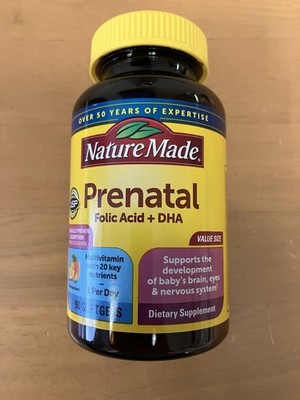 Nature Made Prenatal Folic Acid + DHA Multivitamin 90 Softgels, *SHIPS FREE*