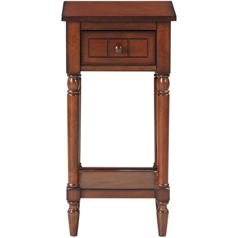 Convenience Concepts End Table Nightstand Bedside Square in Wood - Mahogany - Image 3 of 4