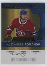 2021 Credentials 2020-21 Debut Ticket Access Yellow /249 Alexander Romanov 0a6p