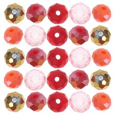  100pcs Jewelry Making Bead: 8mm Faceted Glass Loose Beads For Bracelets