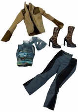 Vintage My Scene Vespa Chelsea Doll Outfit Pants Top Jacket Boots Mattel Barbie