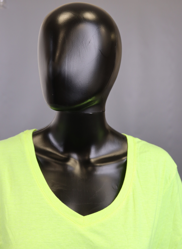 Hanes T-Shirt Donna X-Temp Manica Corta Scollo V Confezione Colore Verde Neon L/G - Foto 2 di 4