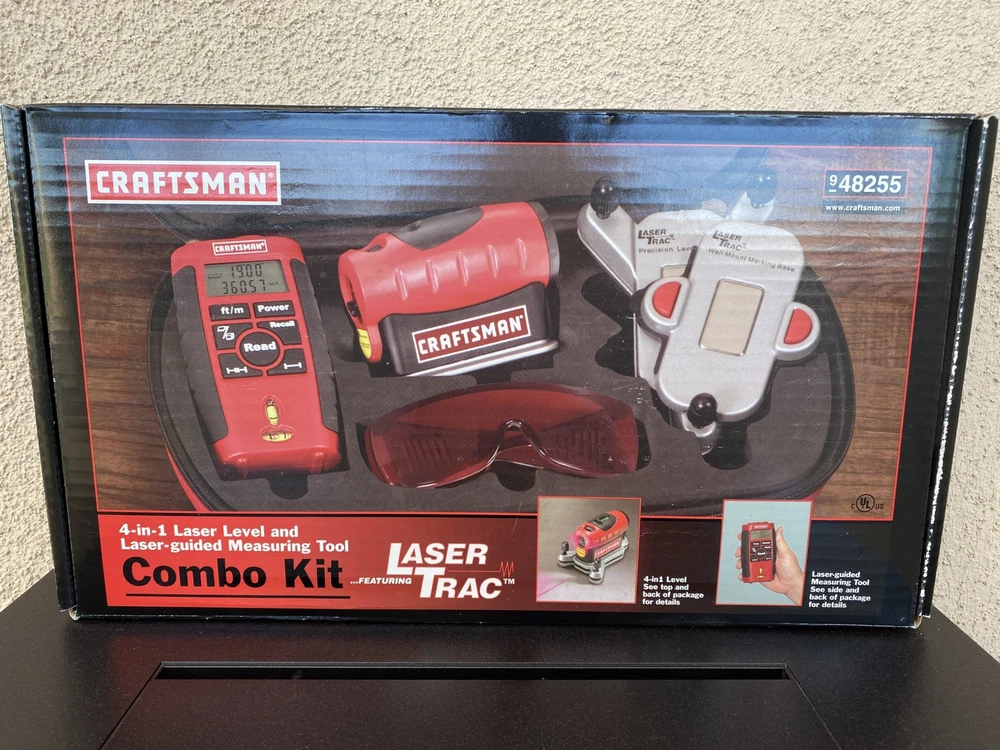 CRAFTSMAN Laser Level Trac Combo Kit 4 in 1 Measuring Tool Set #9-48255