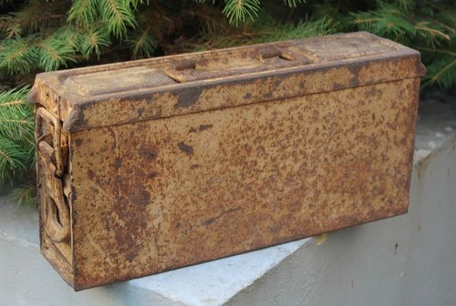 Nice orig. colour  WWII German  MG34 42 M41 AMMO CASE DAK AFRIKA TAN