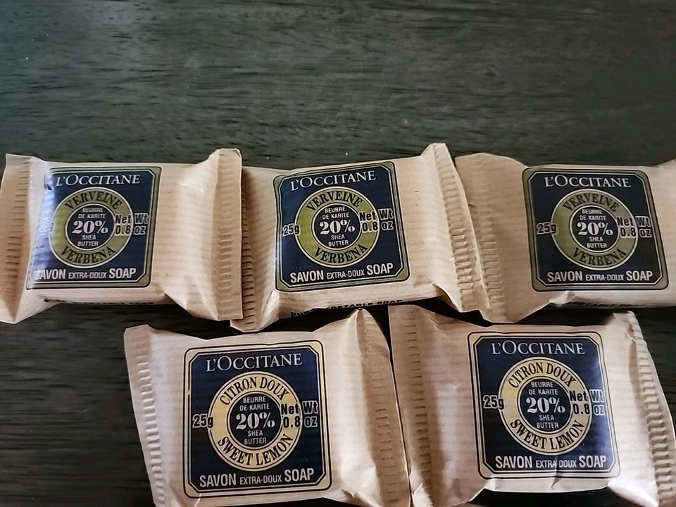 L'Occitane Verbena - Limón Dulce - Lavanda - Jabón de Leche 25g Lote de 8 Nuevos 0.8oz Foto 2 de 4