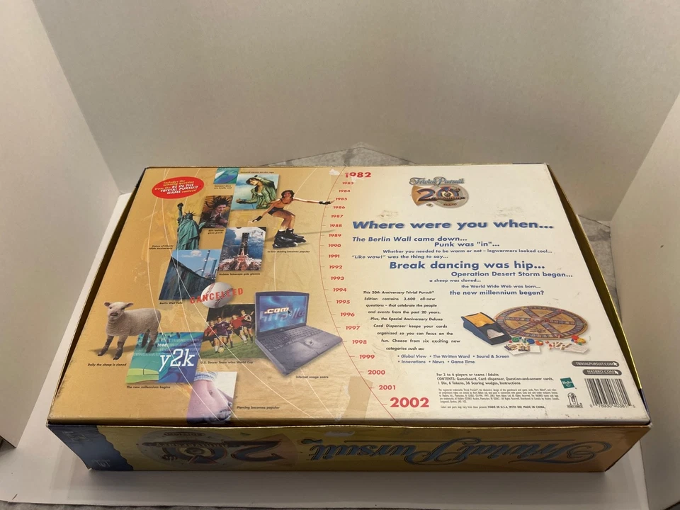 Trivial Pursuit 20th Anniversary Edition Family Board Trivia Game Hasbro - Image 2 of 3