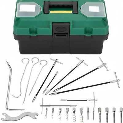 23-piece gland packing extractor, high-strength alloy steel packing puller se...