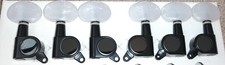 BLACK TUNERS w OVAL PEARL KNOBS 3 3 3x3 Machine Heads Les Paul 3L 3R Guitar
