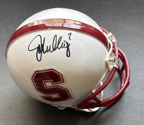 JOHN ELWAY Signed /Autographed Stanford Cardinal NCAA Mini Helmet Hologram & COA
