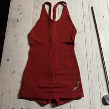 1920s Jantzen Wool Swimsuit Men’s 40 Bathing Suit Red
