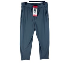 Kirkland Ladies Active Pant M Gray 4 Way Stretch Moisture Wicking Drawstring NEW