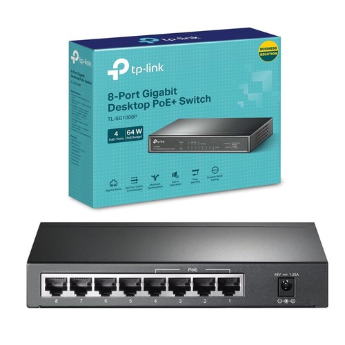 TP-LINK TL-SG1008P - Switch - unmanaged - 4 x 10/100/1000 (PoE) - 第 1/10 張圖片
