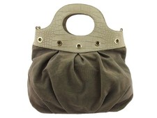 Special 30 OFF Giorgio Armani Handbag GA Mark Brown Beige Ladies Used