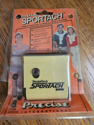 Vintage Precise Sportach Pedometer USA Made Walking Step Counter 80s Fitness