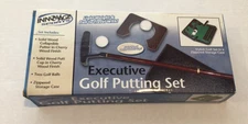 Executive Portable Travel Golf Putting Set Wood Putter Balls Cup in Zipper Case
