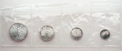 Mexiko Libertad 1993 Fractional Satz 1/2, 1/4, 1/10, 1/20 Onza Silber St - MGM - Bild 1 von 2