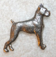 BOXER Dog Harris Fine PEWTER PIN Jewelry Art USA Made