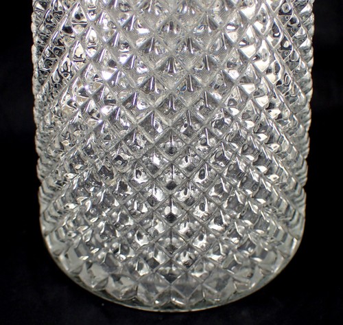 Jarra alta de cristal de colección antigua de 11,75" con punta de diamante jarra de vino claret - Imagen 3 de 13