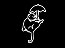 Banksy Gentleman Umbrella Rat White Vinyl Decal For Car Windows Weatherproof Usa Banksy Gentleman Umbrella Rat White Vinyl Decal For Car Windows Weatherproof Usa