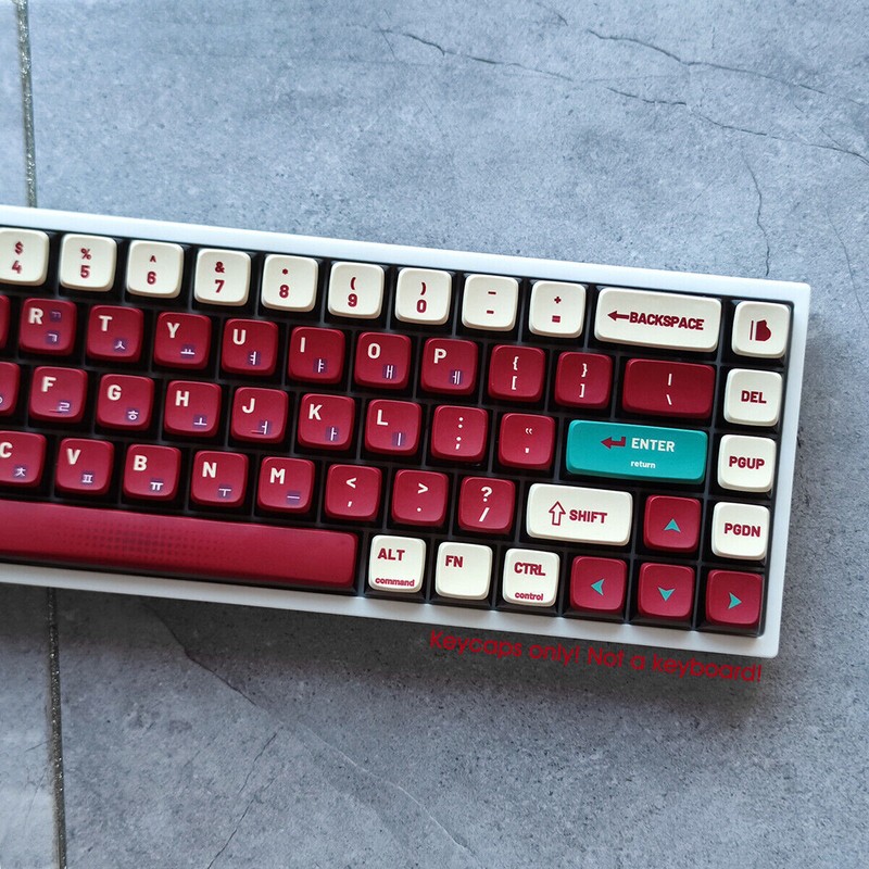 Retro Red White Keycaps PBT Transparent Pudding ASA for MX Mechanical Keyboard