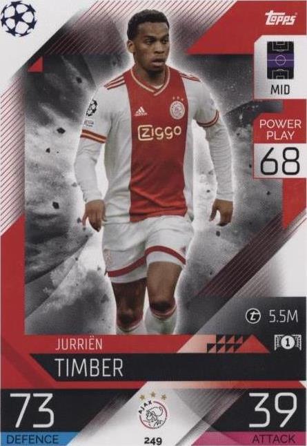 2022-23 Topps Match Attax Uefa Club Competitions Jurrien Timber #249 - 1 of 1