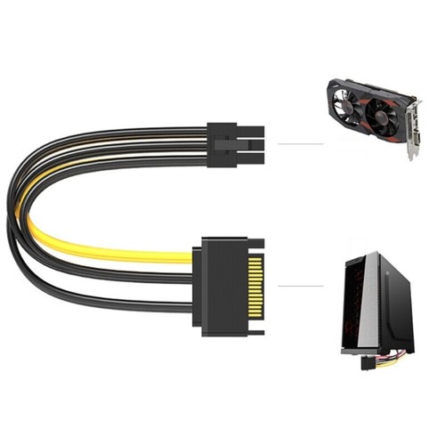 Sata15Pin to 6 Pin Power Connectors Cable for Graphics Card Stable Power Supply - Picture 12 of 14