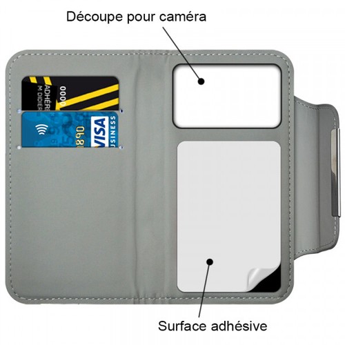 Pack 2 verres flexibles + Etui détaillant Universel M (A) Noir Diamant pour Archos Access 5