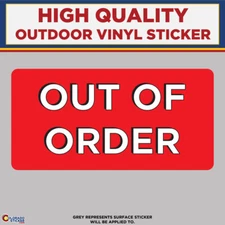 Out Of Order, High Quality Vinyl Stickers