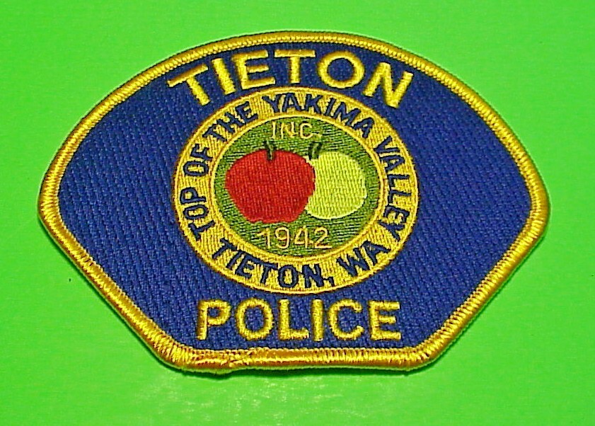 TIETON WASHINGTON WA YAKIMA VALLEY 3 1/2" x 4 1/2" POLICE PATCH FREE SHIPPING!! eBay